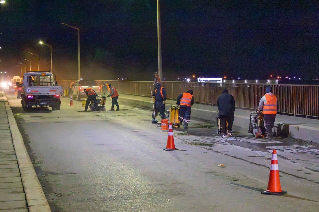 Esta noche continuarán los trabajos en el puente Mosconi