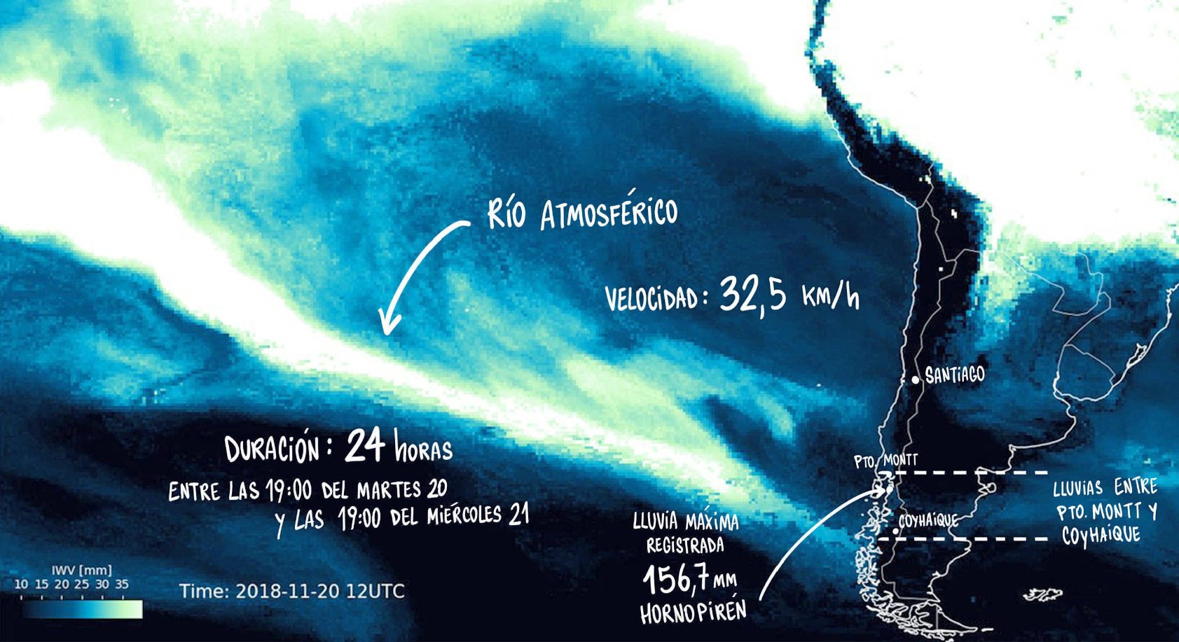 Chile se prepara para recibir su primer Río Atmosférico categoría 5