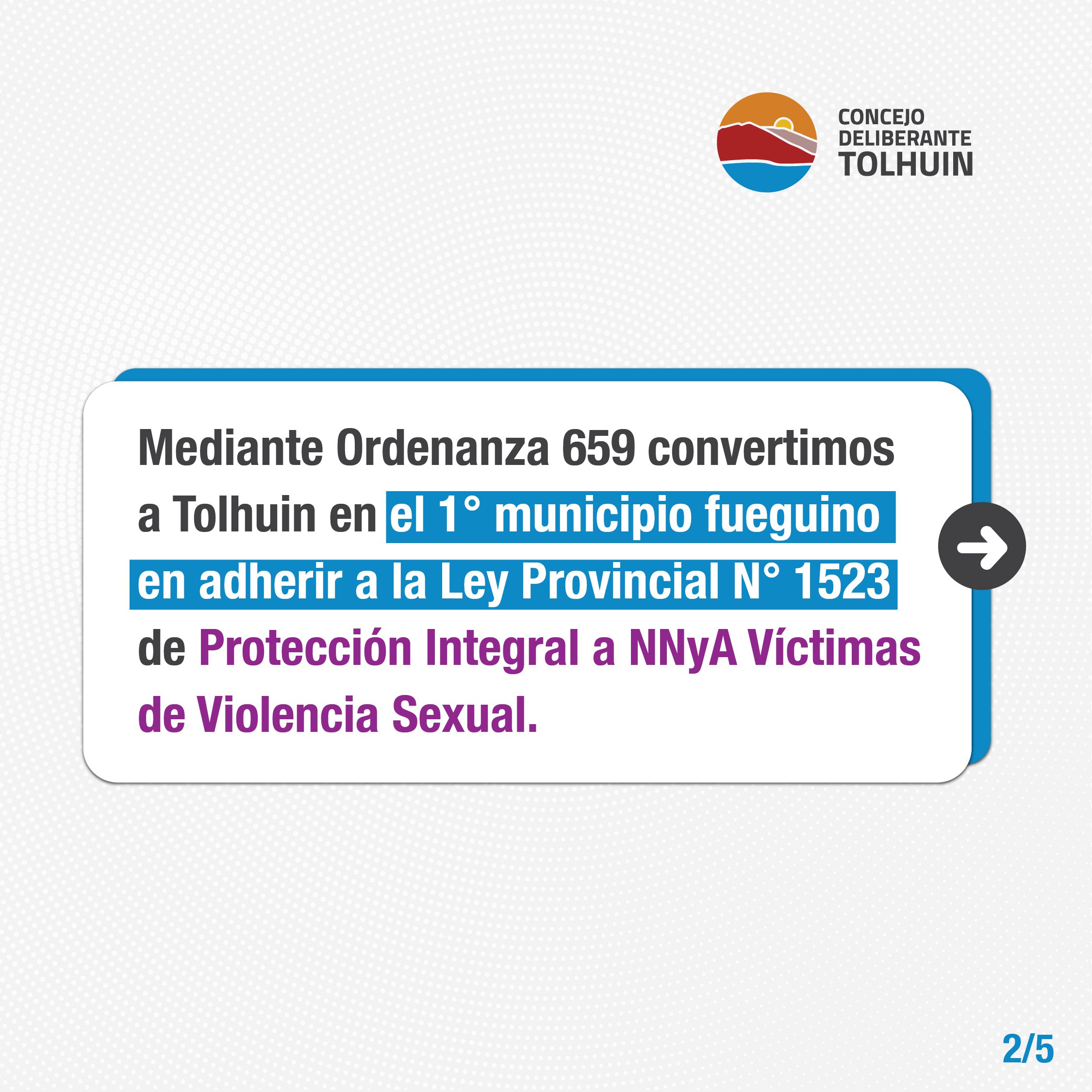 Tolhuin se convierte en el primer municipio fueguino en adherir a la Ley de Protección a Niños y Adolescentes víctimas de abuso sexual