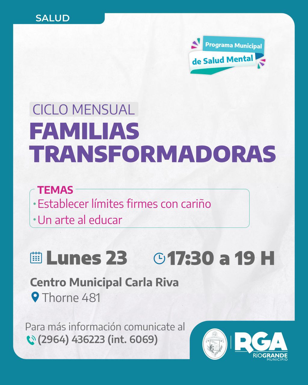 familias transformadoras,municipio,río grande