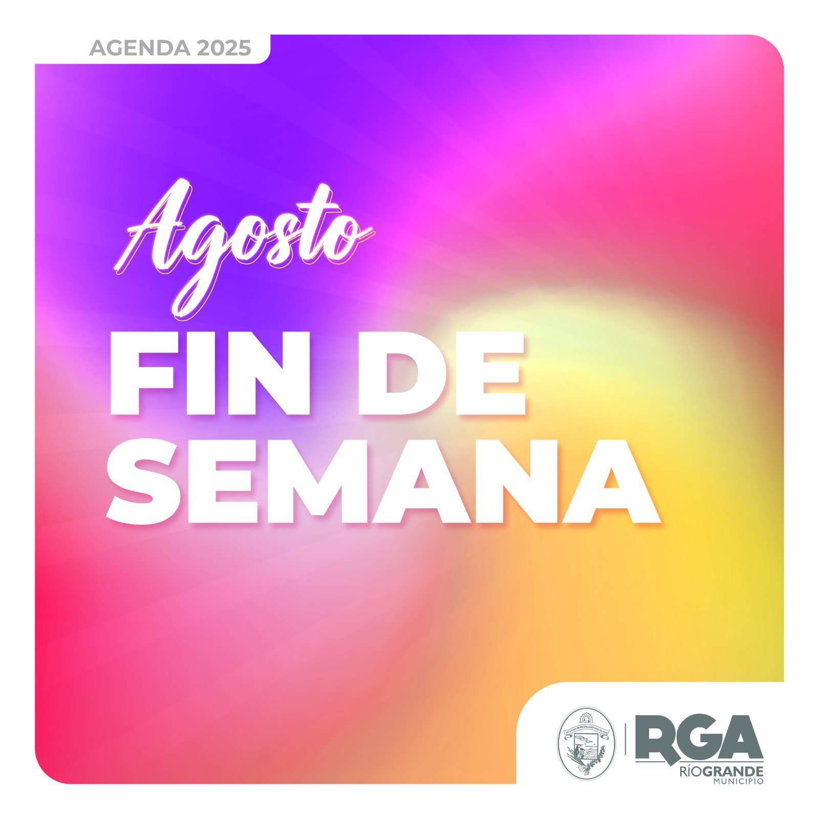 Cronograma de actividades para este fin de semana