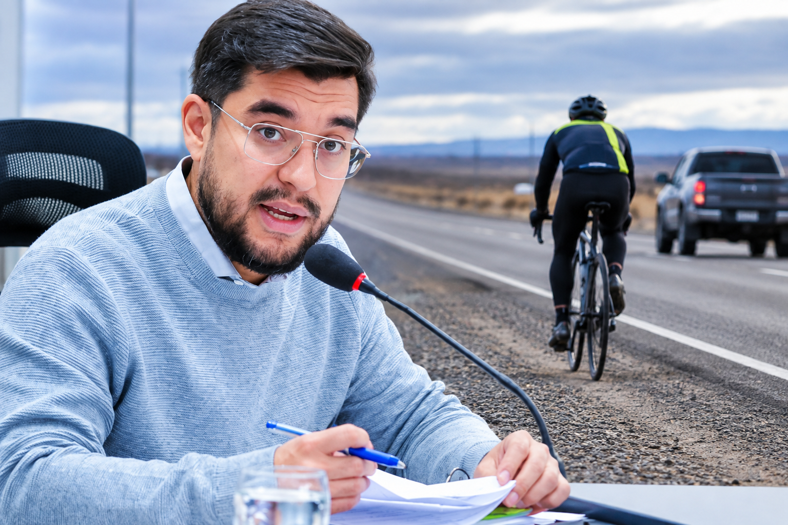 Bogado pedirá a Provincia y Nación medidas para proteger a los ciclistas en las rutas