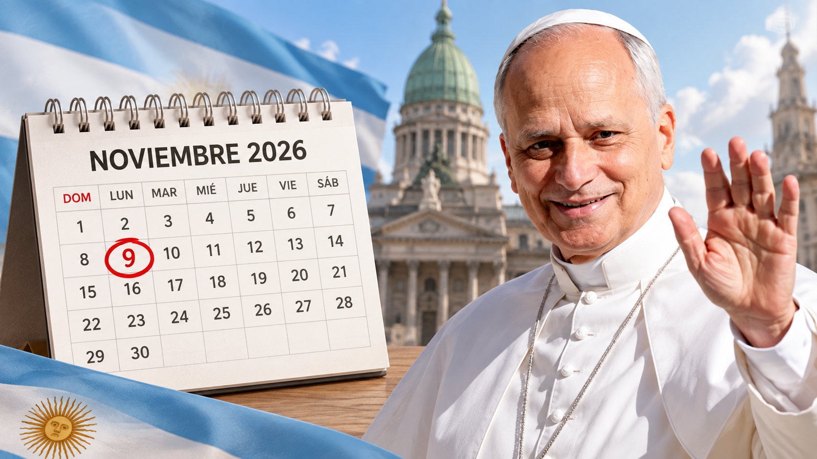 El 9 de noviembre será feriado nacional por la visita de León XIV