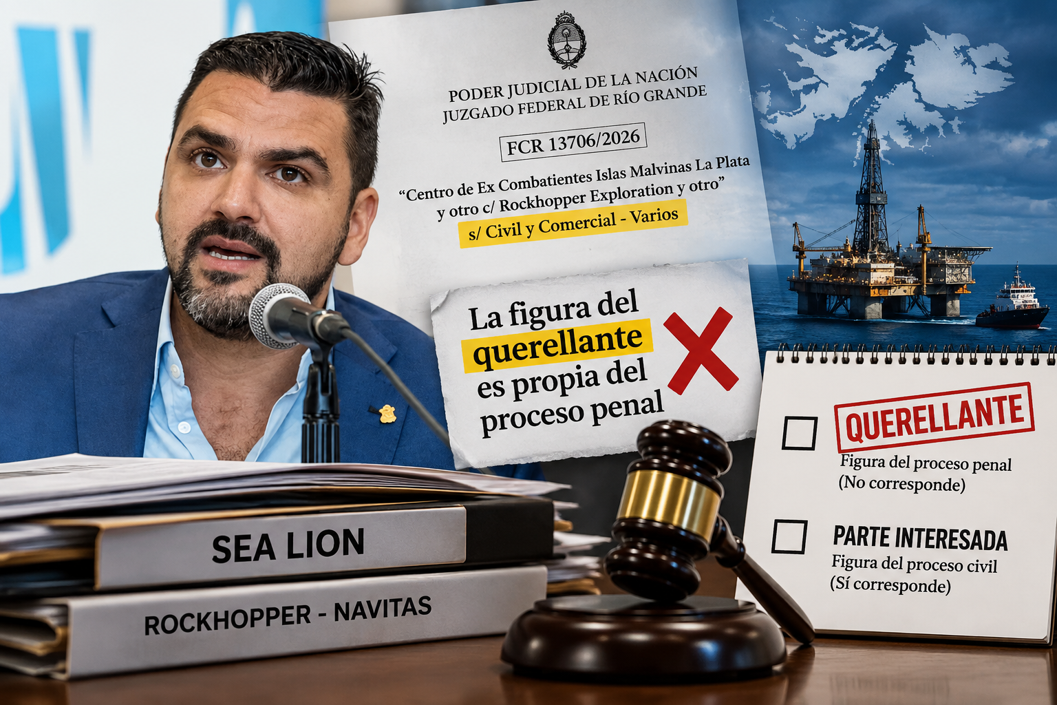 Vuoto anunció que sería querellante en una causa civil, pero aún no aparece en el expediente