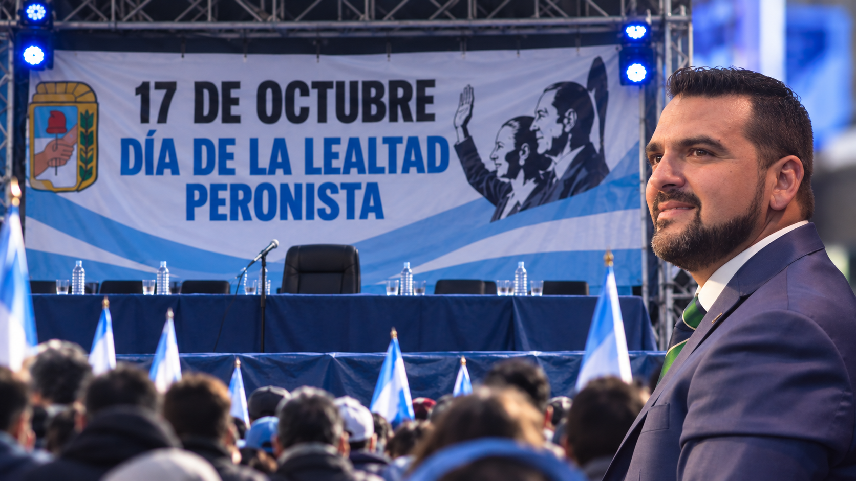 Walter Vuoto faltó al Día de la Lealtad y dejó al PJ fueguino ante una incómoda contradicción